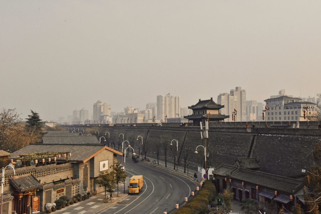 Remparts historiques de la vieille ville Xi'an.