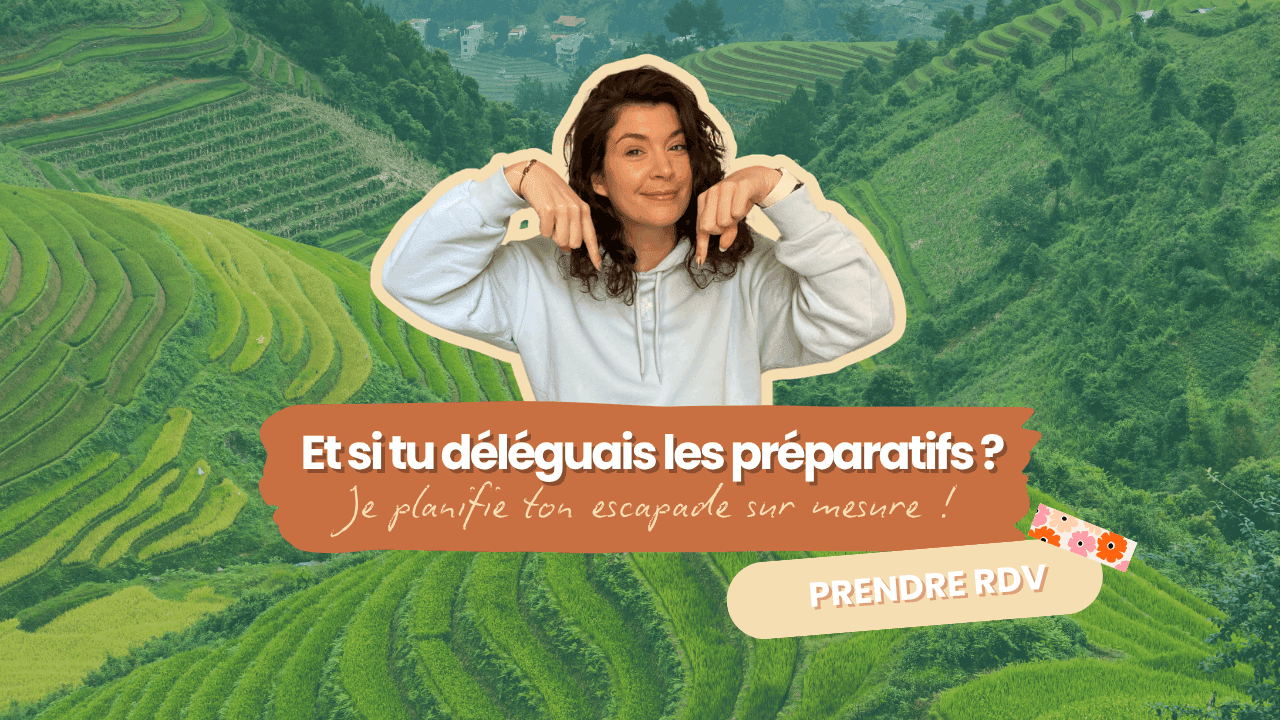 Et si tu déléguais les préparatifs ? Je planifie ton escapade sur mesure, prends rdv !